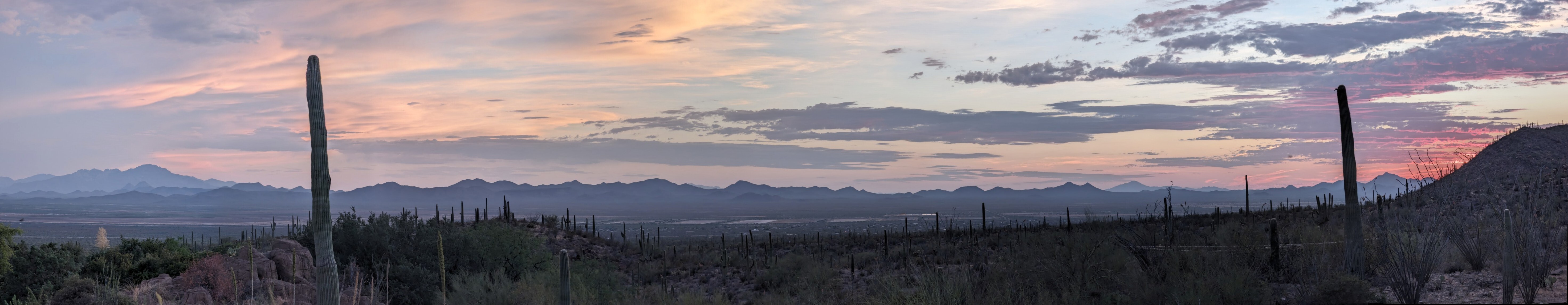 Pano of today's sunset at Arizona-Sonora Desert Museum (07/15/23)